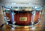 Tama S.L.P. Dynamic Kapur Snare Drum - 6.5 x 14” - Black Kapur Burst