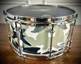 Thumper Custom Drums 13x7” All Maple Snare Drum in Killer Camouflage Rockin’ Wrap