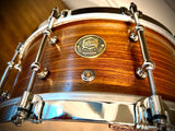 DrumPickers Custom Heritage Series 14x6” Snare Drum in Ribbon Mahogany Finish