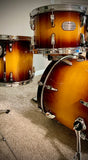 Pearl Session Studio Series 4-Piece Shell Pack in Tobacco Road finish with Wool Lined Drum Seeker Drum Bags