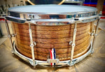 DrumPickers 14x6.5” Custom Single Ply Heritage Snare Drum in Tiger Stripe Maple