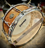 DrumPickers 14x6.5” Custom Single Ply Heritage Snare Drum in Tiger Stripe Maple