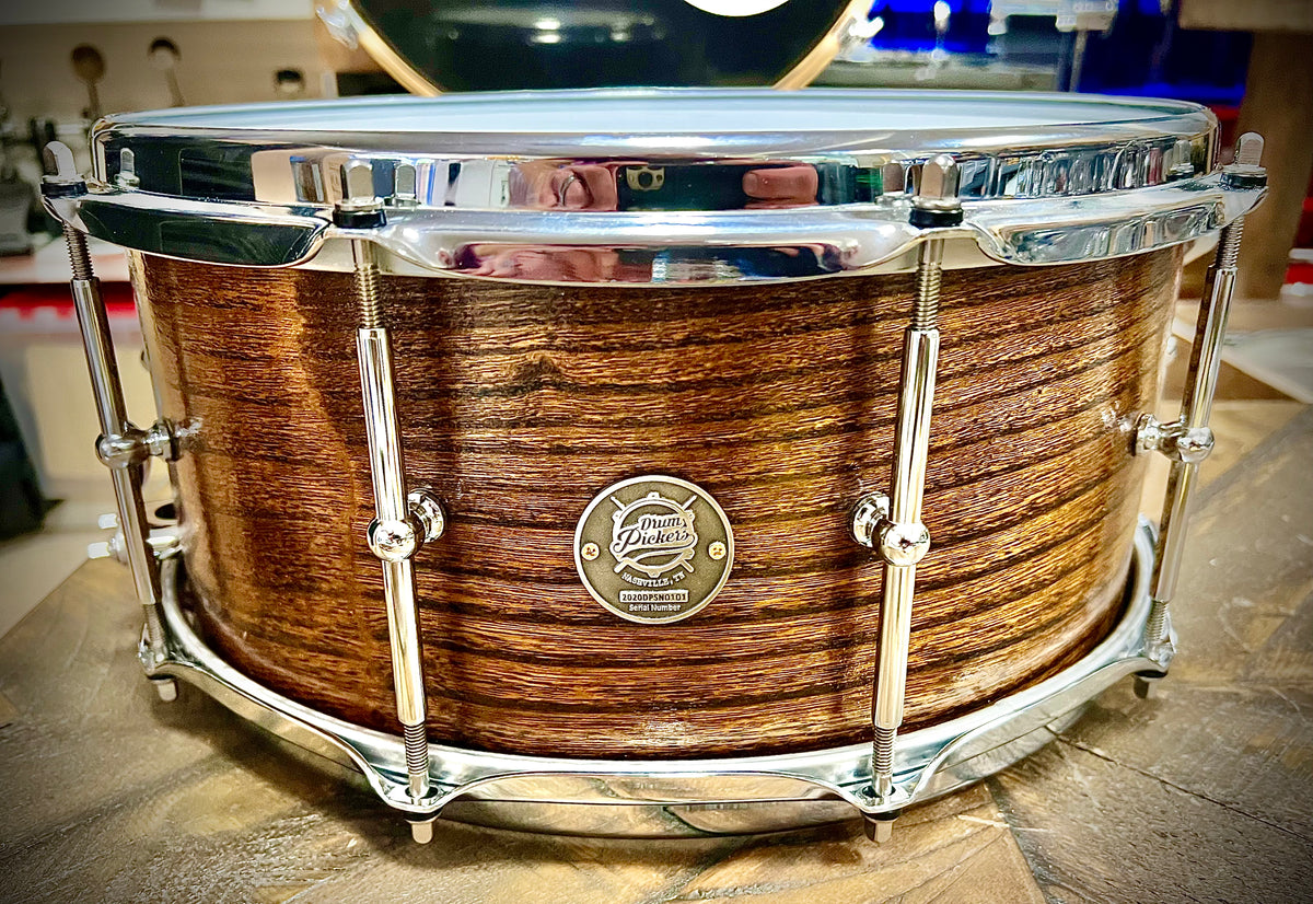 Tiger Pickers DrumPickers 14x6.5” Custom Single Ply Heritage Snare Drum in Tiger Str