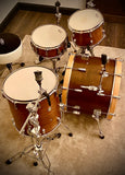 Drumpickers DP Custom Series 4pc Drum Kit with Vintage Slingerland Style Lugs in Gloss Dark Walnut
