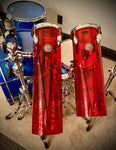 DrumPickers 18x6” & 21x6” Ruby Red Silo Drums with Stand