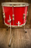 Ludwig 14x11” Floor Snare Drum in Red Sparkle (1965)