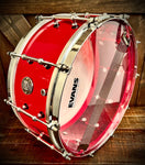 DrumPickers 14x6” Acrylic Snare Drum in Candy Apple Red