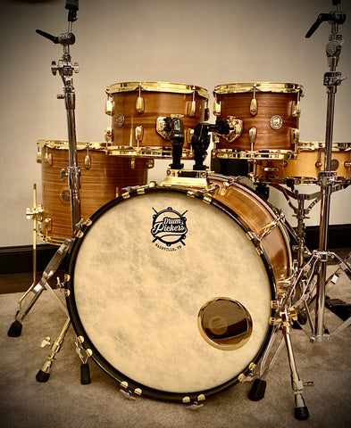 DrumPickers 4Pc DP Custom Classic Walnut/Mahogany/Maple Drum Kit