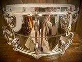 Gretsch USA Chrome Over Brass 14x8” Snare Drum With 302 Hoops