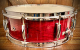 Pearl Selected Wood 14x5.5” Snare Drum in Wine Red Lacquer