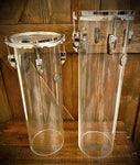 DrumPickers - Clear Acrylic 18” & 21” Silo Drums (Set of 2)