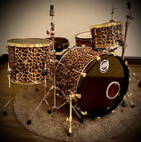 DrumPickers Vintage Professional 3-Pc Drum Kit in Screamin Cheetah