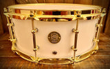 DrumPickers 14x6” Acrylic Snare Drum in White Lightning