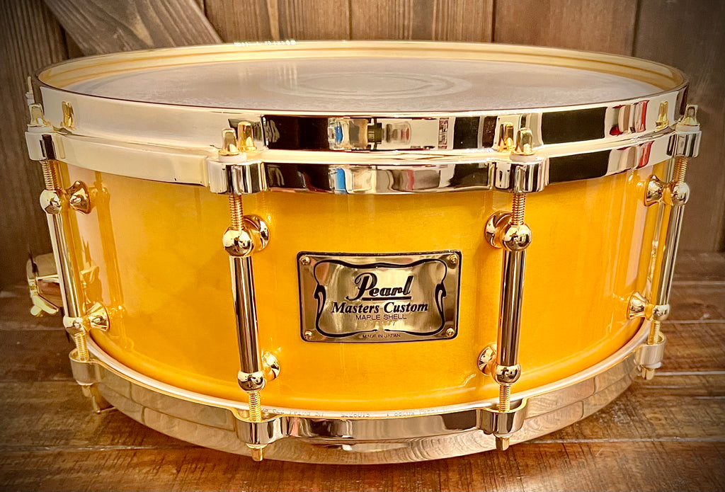 Pearl 14x5” Duoluxe Pearl Inlaid Chrome Over Brass Snare Drum