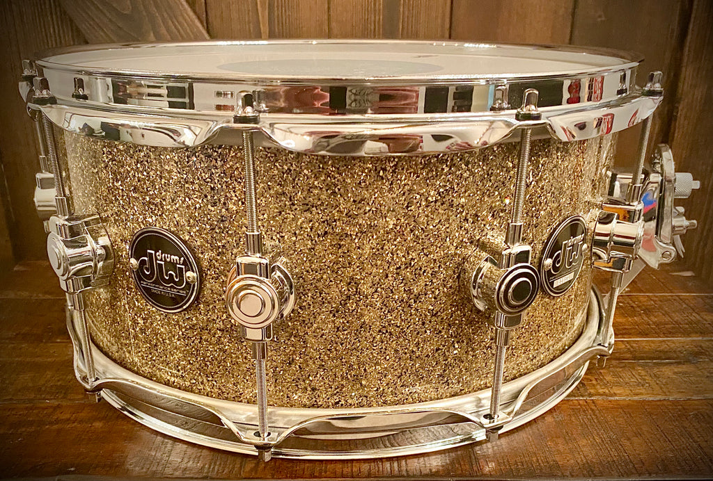 DW 6.5x14” Performance Snare Drum in Ginger Ale Glitter – DrumPickers