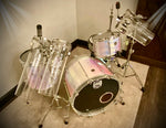 DrumPickers 18x6” And 21x6” Crystal Clear Silo Drums with Double Tom Stand
