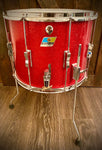 1978 Ludwig 15x12” Floor Snare Drum in Red Sparkle