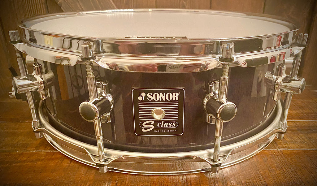 Sonor S Class x5” Maple Snare Drum in Black Onyx Vertical Grain