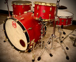 DrumPickers DPVP Vintage Professional Series 3-Pc Drum Kit in “Red-Brass Black-Attack”