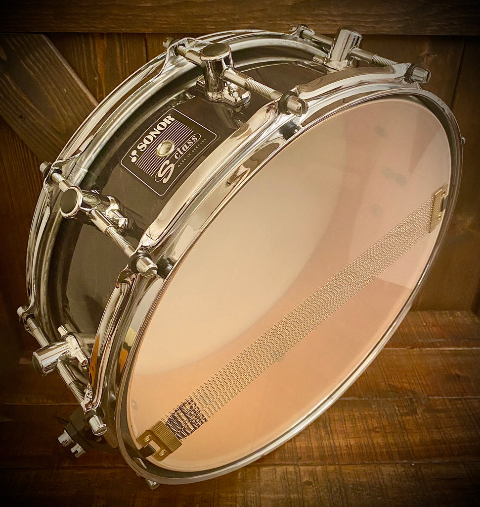 Sonor S-Class 14x5” Maple Snare Drum in Black Onyx Vertical Grain