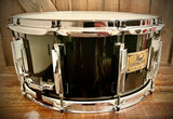 Pearl Masters Custom Classic 14x6.5” Single Maple Ply Snare Drum in Piano Black Lacquer