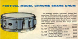 Slingerland 8-Lug Chrome over Steel Festival Snare Drum