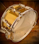 VINTAGE Pearl circa. 1985 GLX Series Super-Gripper 14x6.5” Brass Snare Drum