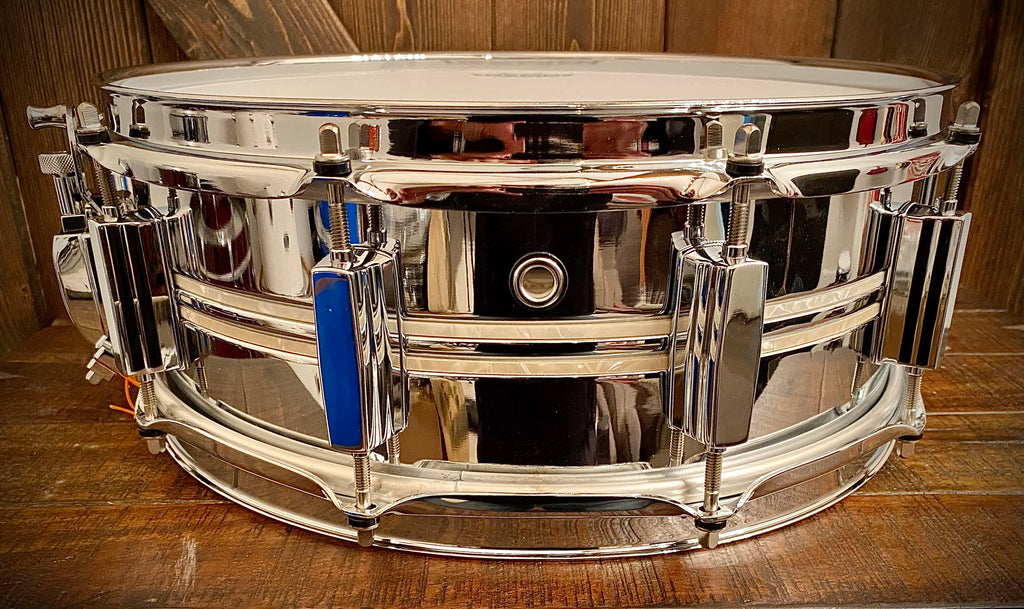 Pearl 14x5” Duoluxe Pearl Inlaid Chrome Over Brass Snare Drum 