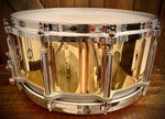 Pearl First Generation Free Floating 14x6.5” Brass Shell Snare Drum
