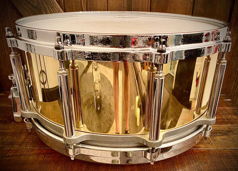 Pearl B-914 Free-Floating Brass 14x5 Snare Drum (1st Gen) 1983 - 1991
