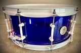 DrumPickers 14x6” DP Custom TRUE BLUE Acrylic Snare Drum