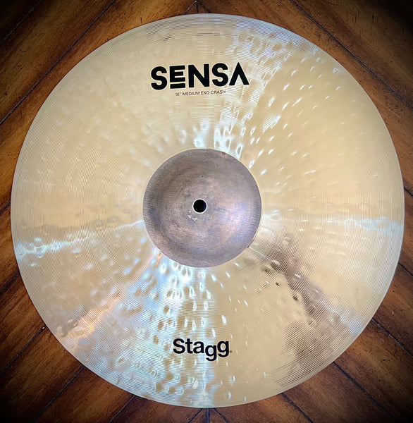 Stagg 16” Sensa Exo Hand Hammered Medium Crash Cymbal – DrumPickers