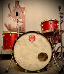 DrumPickers DPVP Vintage Professional Series 3-Pc Drum Kit in “Red-Brass Black-Attack”