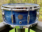 DrumPickers DP Custom Line maple/Mahogany/Maple 6-ply 14x6” Snare Natural Blue Burst