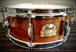 Pearl OH1350 Omar Hakim Signature Snare Drum in #140 Natural Mahogany