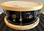 D.P. Custom Heritage Classic Maple 07”x14” with Maple Hoops in Piano Black