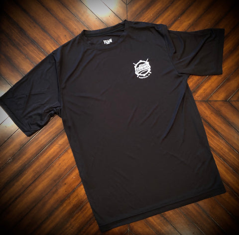 DrumPickers  Tagless Black Stretch Logo T-Shirt
