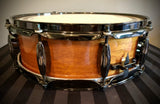 D.P. Custom 14x05” Snare Drum Vintage Ribbon Mahogany  Gloss Mahogany