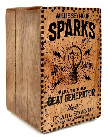 Pearl PBEC210 Electronic Crate Style Cajon - Willie Seymour Sparks Graphic Finish