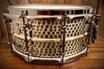 DrumPickers 14x6.5” “The Tank” Hammered Bronze Snare Drum In Polished Bronze Finish
