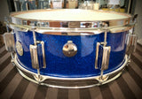 DrumPickers  MIJ Reissue 14x5.5” 1960’s Snare Drum in Deep Blue Sparkle