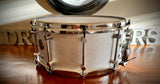 DrumPickers 14x6.5” DP Custom Line  Rich Silver Leather