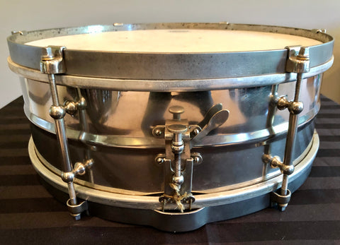 1930's Vintage Slingerland 5"x14" Universal Nickel Over Brass Snare Drum